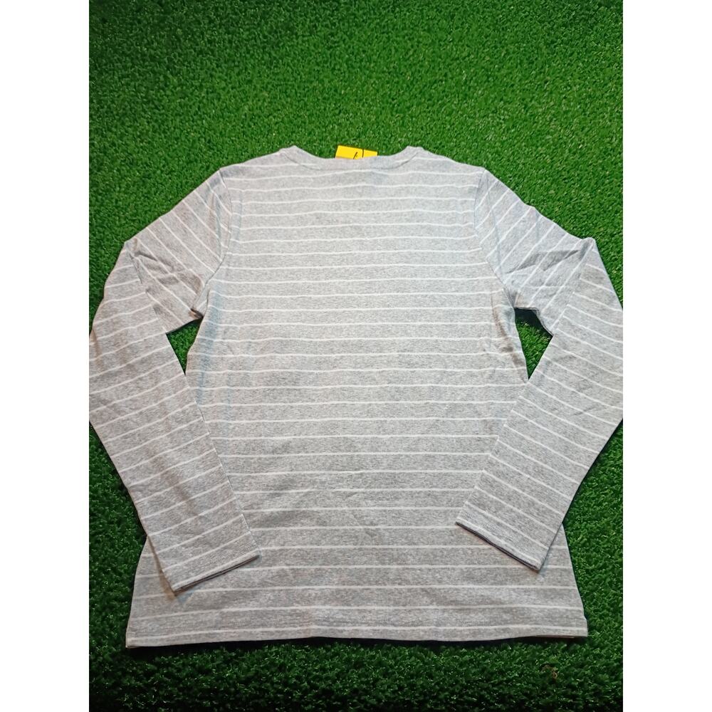 Eddie Bauer women Gray Striped Cotton Knit Long Sleeve T-Shirt M NWT - Picture 7 of 8